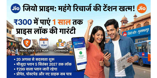 ​महंगे रिचार्ज से राहत: जियो प्राइम लाया 1 साल का प्राइस-लॉक, ₹299 वाला प्लान भी नहीं होगा बंद